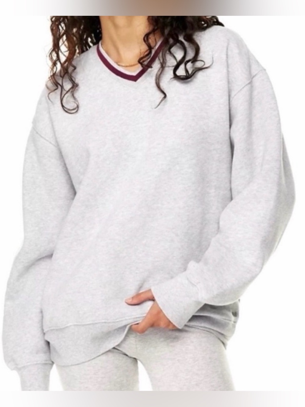 Aritzia TNA Cozy Fleece Boyfriend Sweater